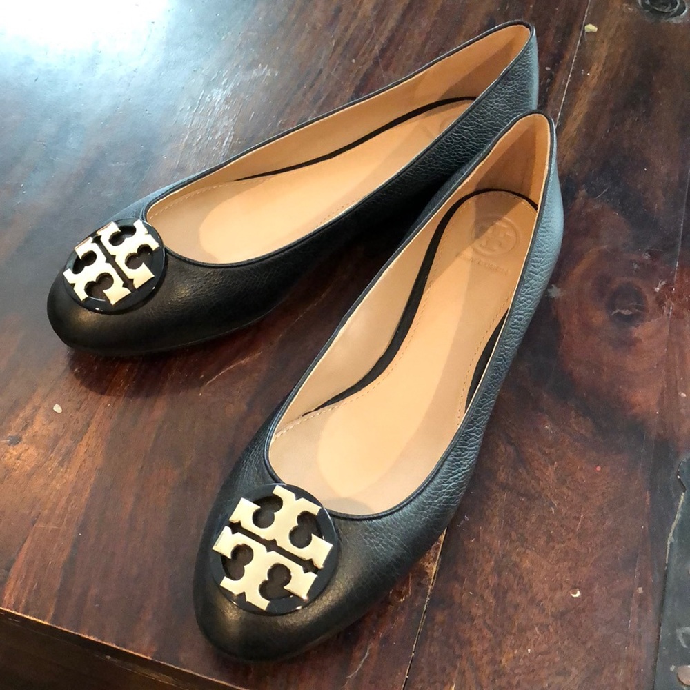 Tory Burch Claire Ballet Flat. Black leather sz10
